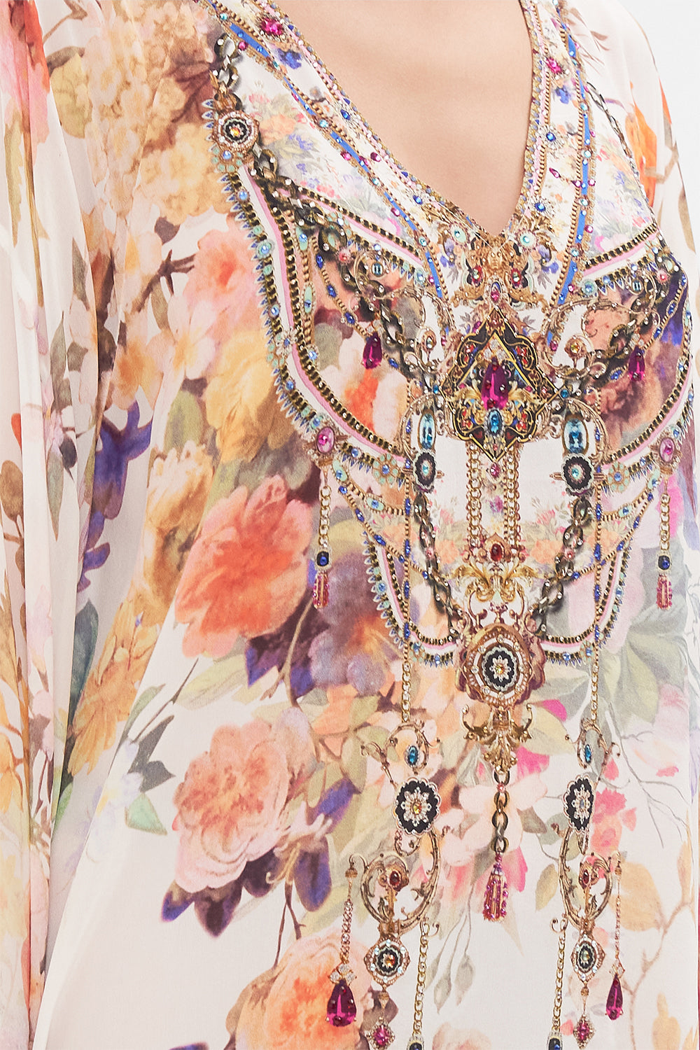 RAGLAN SLEEVE FLARED KAFTAN FRIENDS WITH FRESCOS