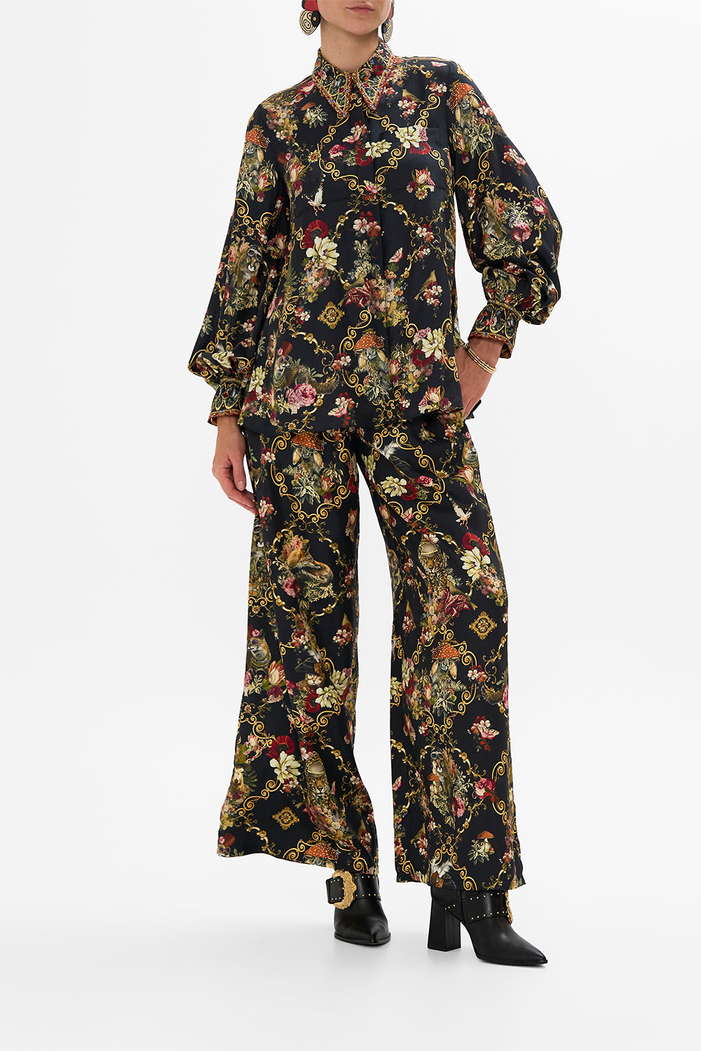 CAMILLA floral Straight Leg Pant in Told in the Tapestry