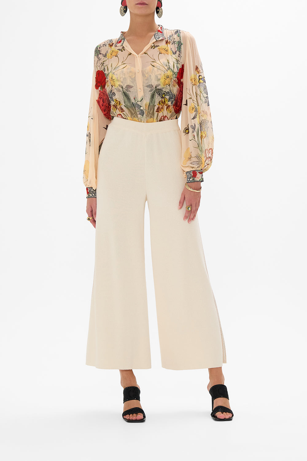 CAMILLA floral tiered bodice dress in Stitched in Time print.