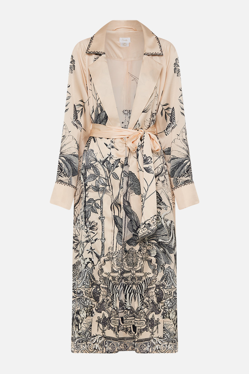 CAMILLA Multi Soft Trench with French Cuff in Etched into Eternity print