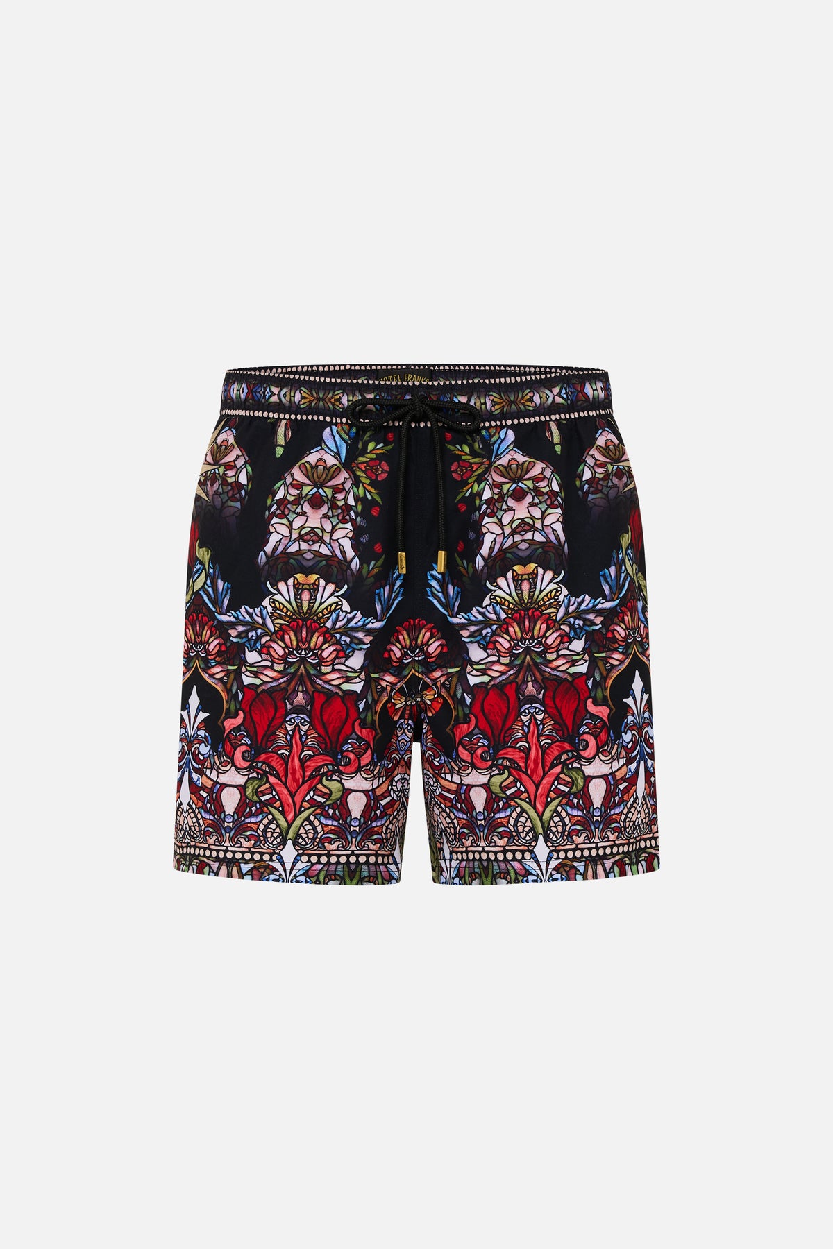 Hotel Franks by CAMILLA floral mid length boardshort in Leadlight Legends