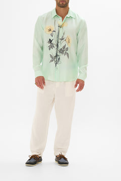 CAMILLA Floral Long Sleeve Hidden Placket Shirt in Petal Promise Land print