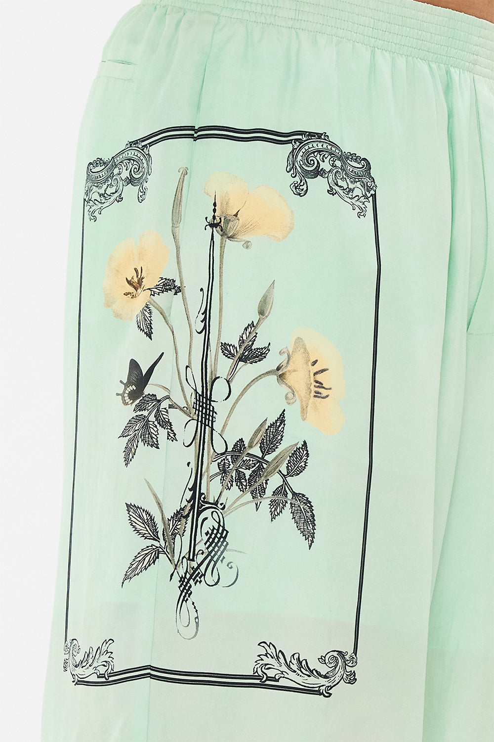 CAMILLA floral baggy mid length walk short in Petal Promise Land