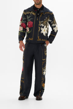 CAMILLA floral cropped zip through jacket in Magic in the Manuscripts