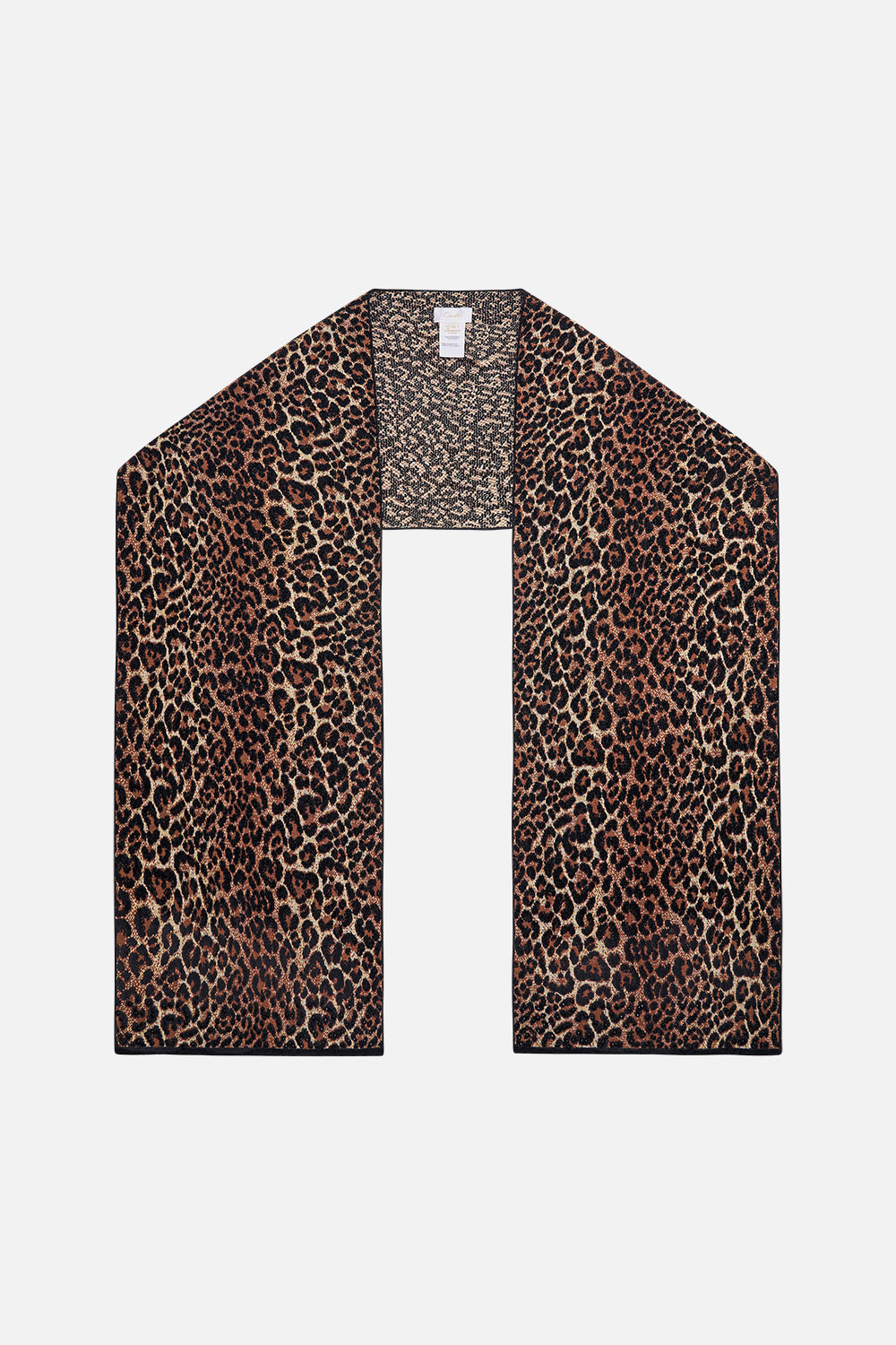 CAMILLA Leopard Embellished Knit Scarf