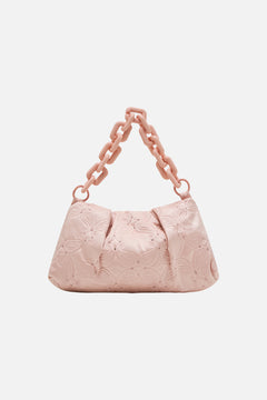 CAMILLA pink small clutch with chain 
