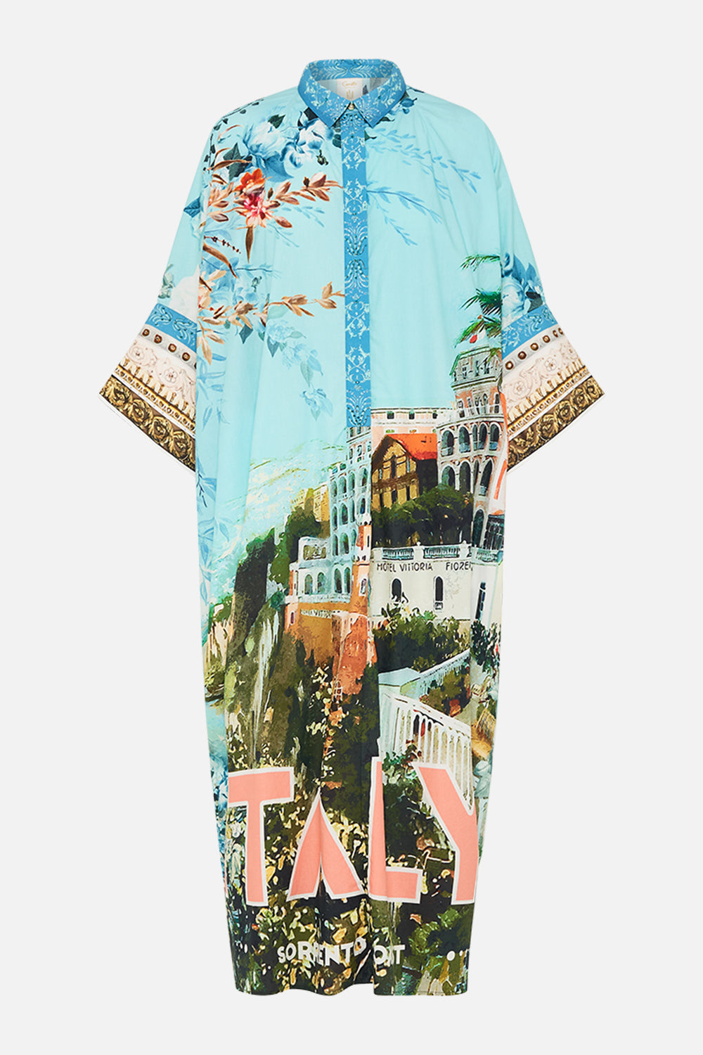 CAMILLA silk kaftan from Sorrento With Love print