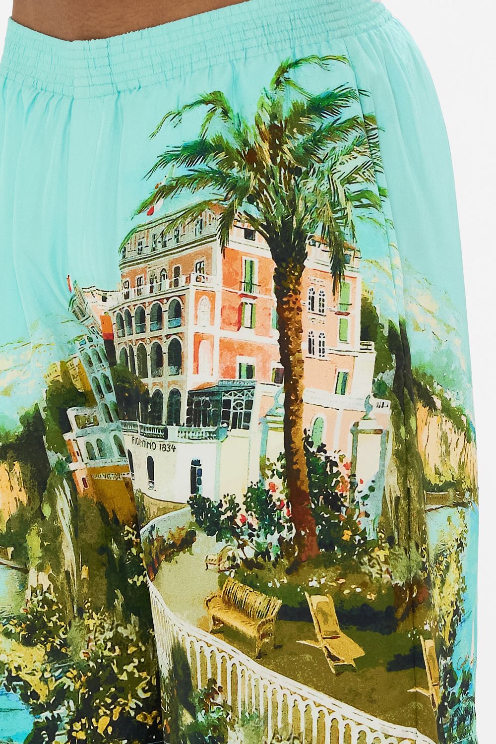 The CAMILLA BAGGY MID LENGTH WALK SHORT FROM SORRENTO WITH LOVE in our  print.