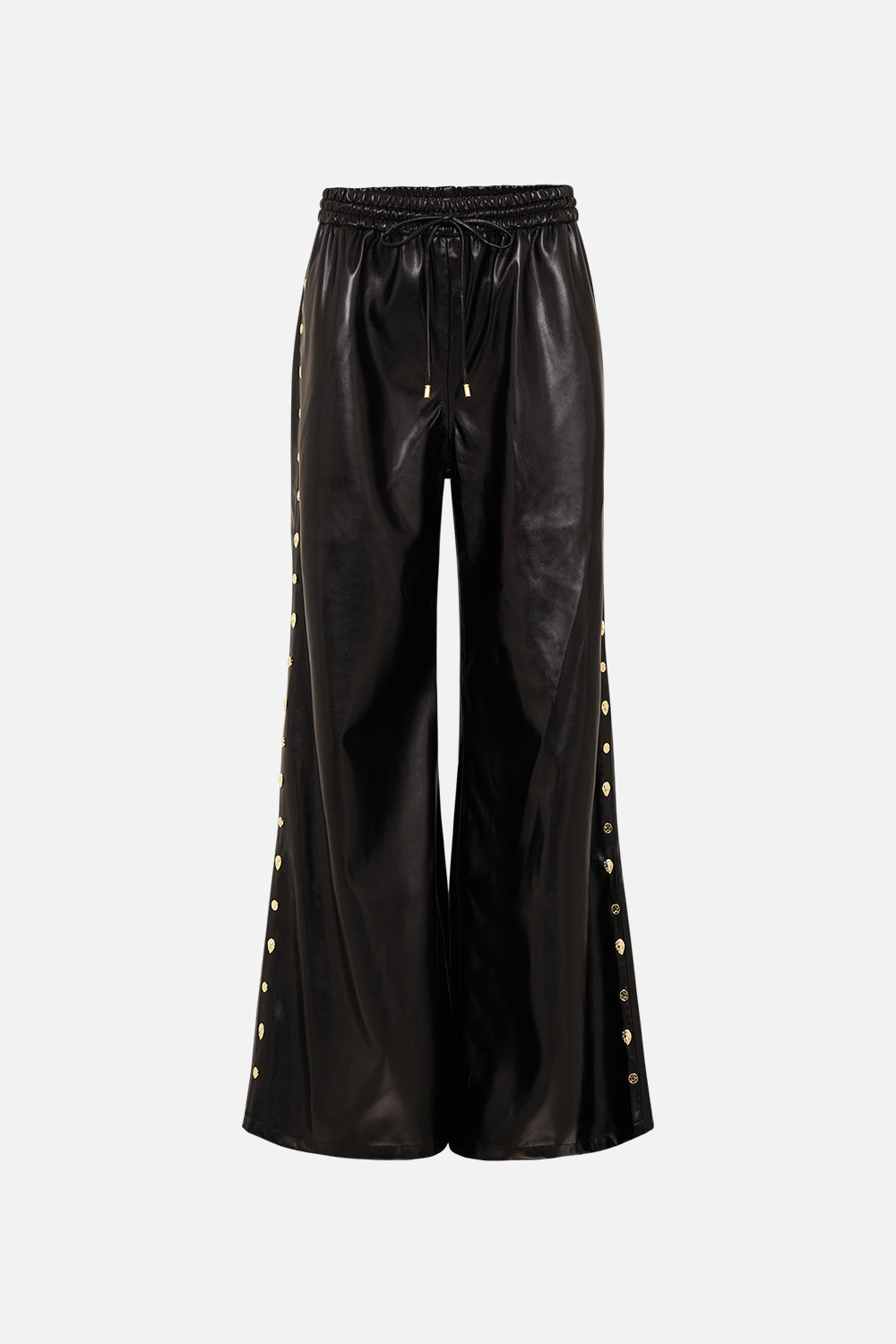 CAMILLA silk lounge pants in Nouveau Noir print