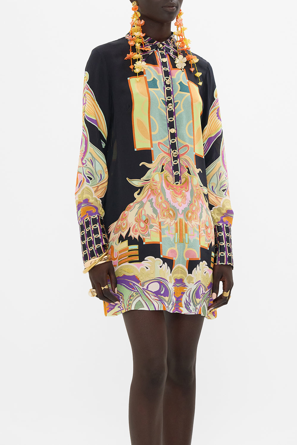 CAMILLA shirt dress in Club Cinemania print
