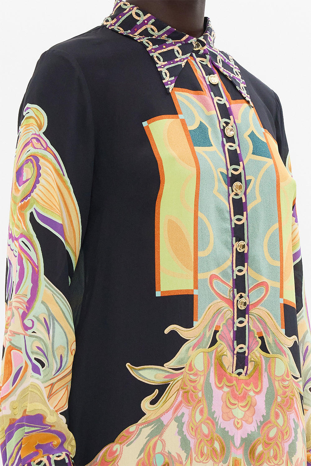 CAMILLA shirt dress in Club Cinemania print