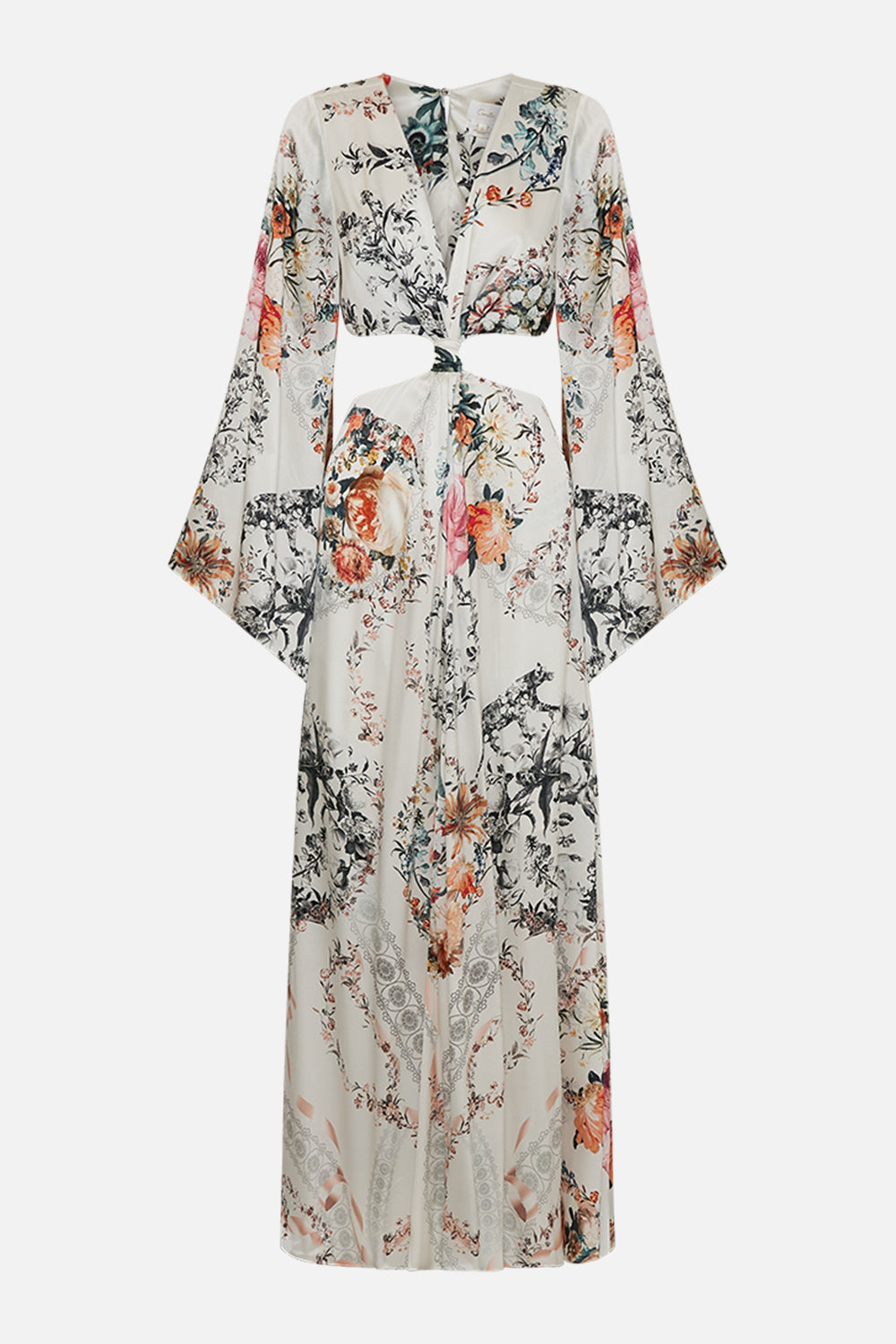 CAMILLA white floral print dress in De Haar Memoirs print