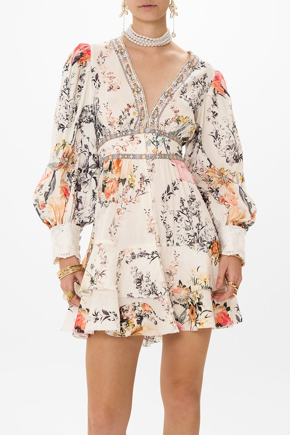 CAMILLA silk dress in De Haar Memoirs print