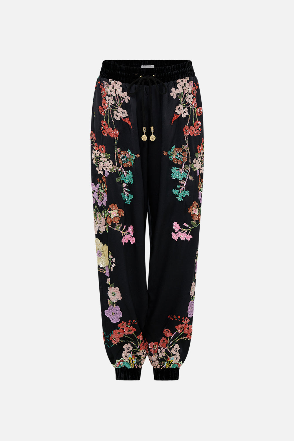 CAMILLA embellished trackpants in We Wore Folklore print