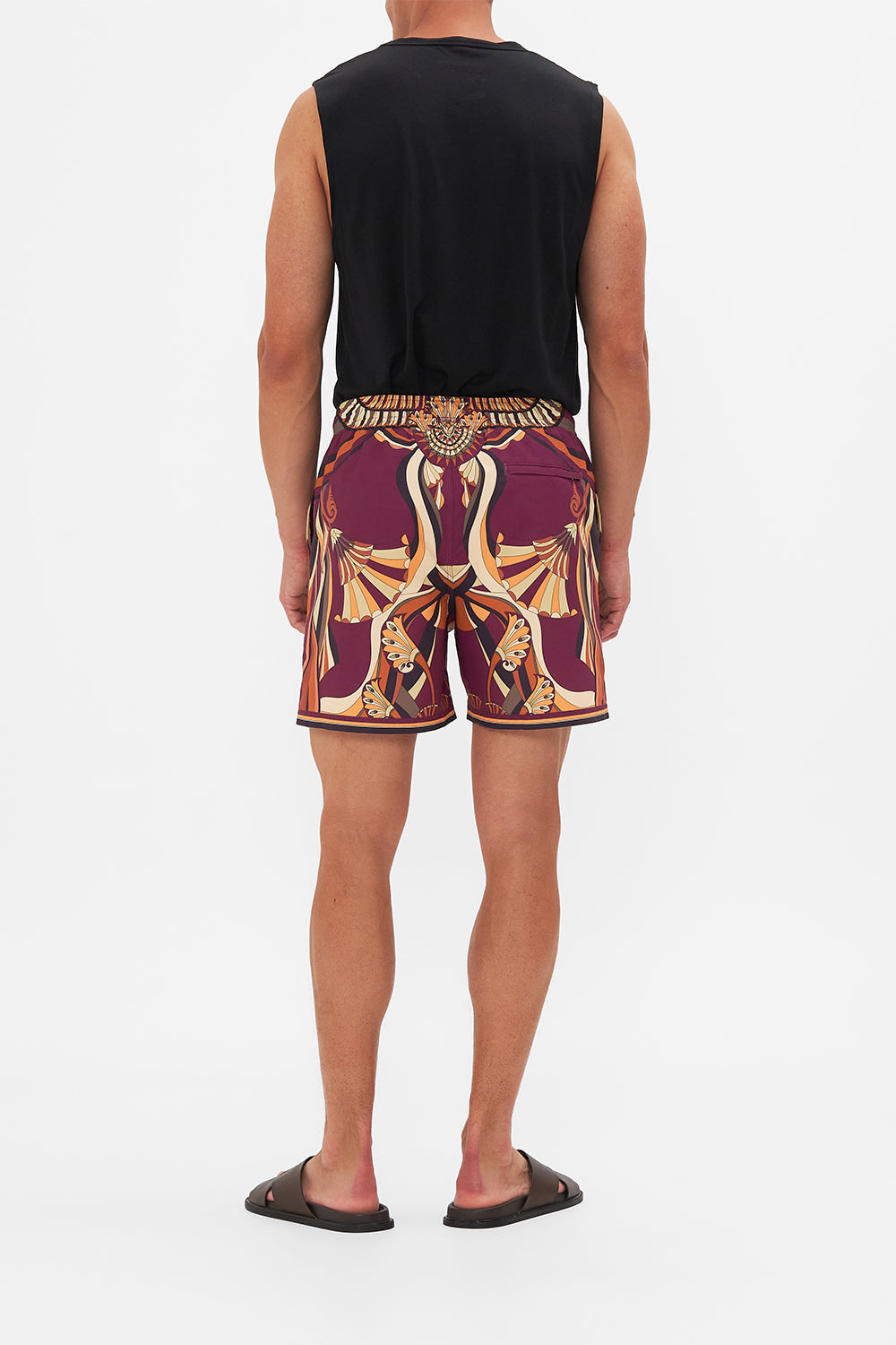 The CAMILLA MID LENGTH BOARDSHORT DESERT DELIRIUM in our  print.