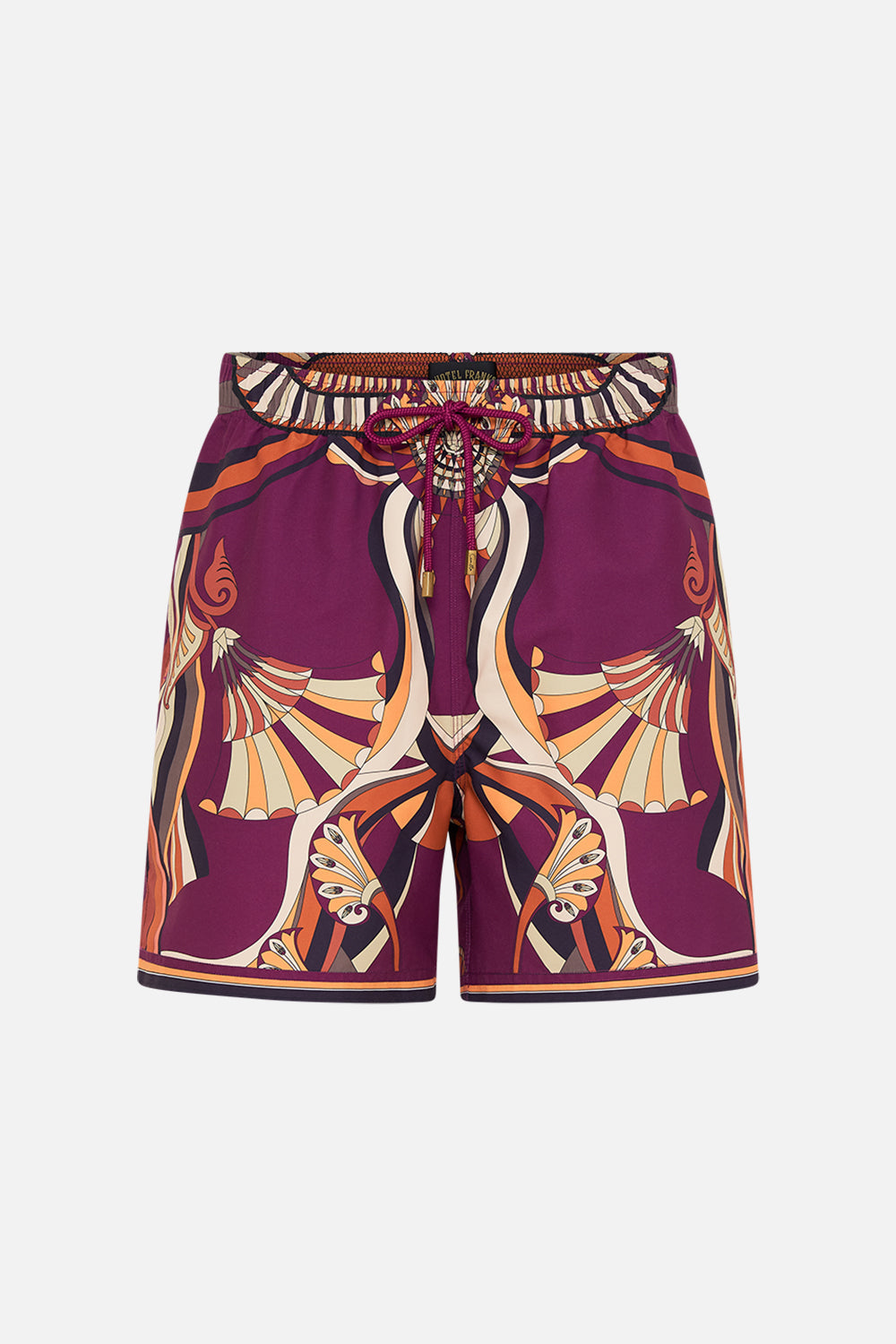 The CAMILLA MID LENGTH BOARDSHORT DESERT DELIRIUM in our  print.