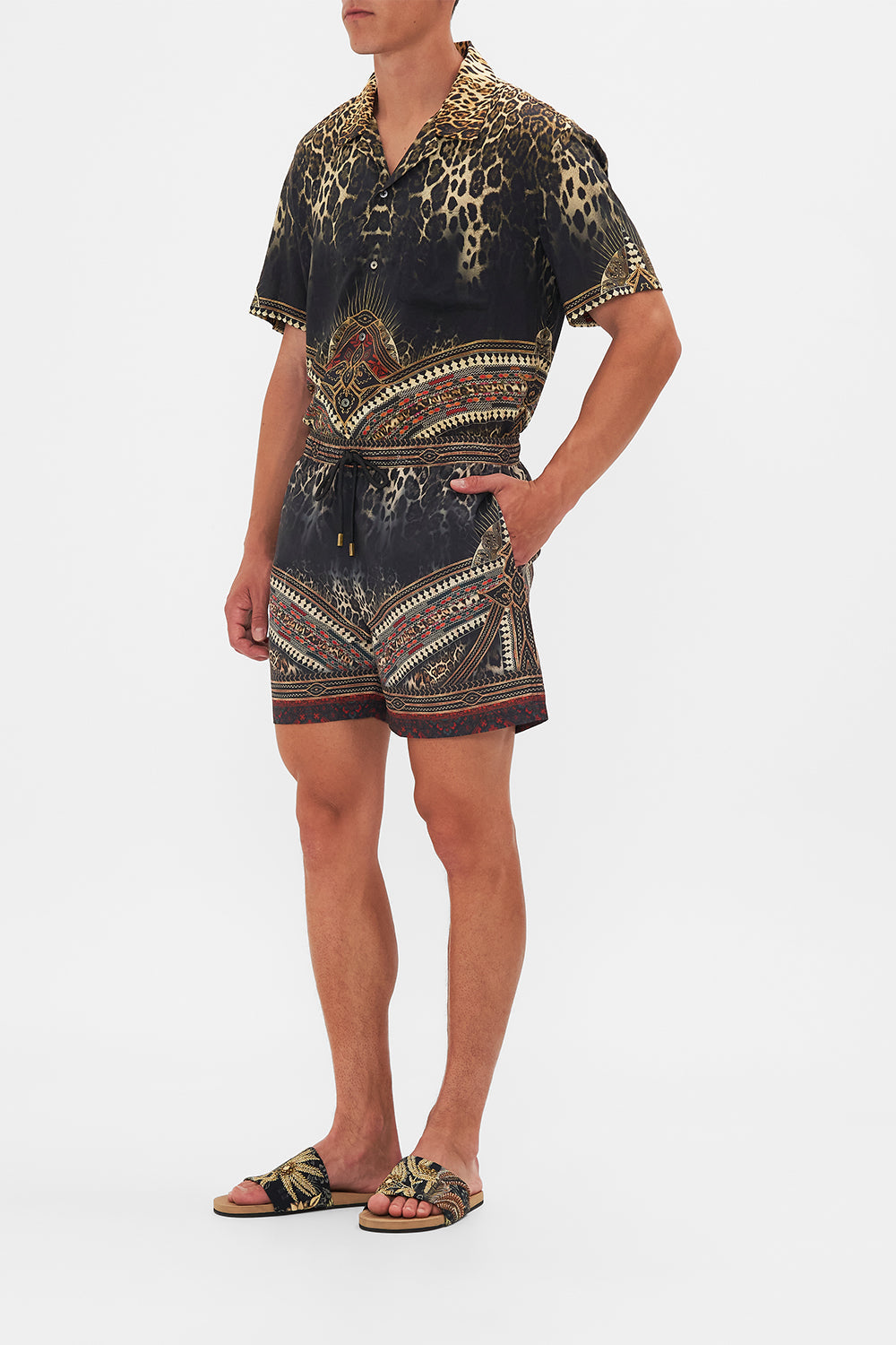 Hotel Franks By CAMILLA Mid Length Boardshort in Pretty Fly for The Sinai Print. 