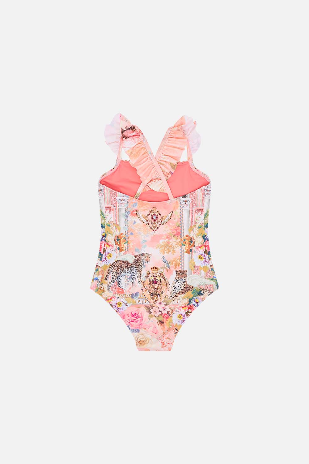 Milla By CAMILLA Floral Kids One Piece with Frill Strap in The Jewellery Palace print.