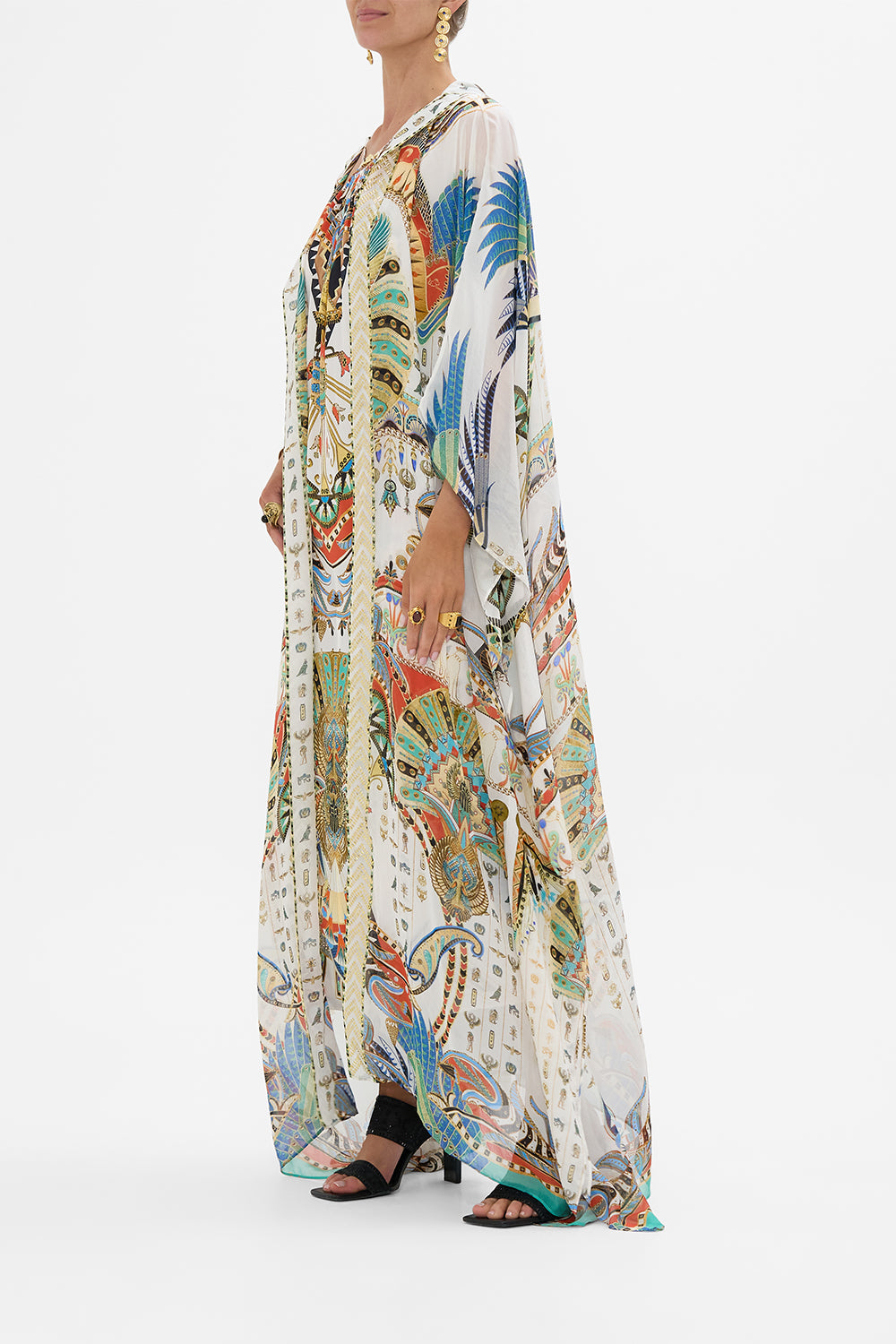 CAMILLA Oversized Robe in Valley Of The Queens print