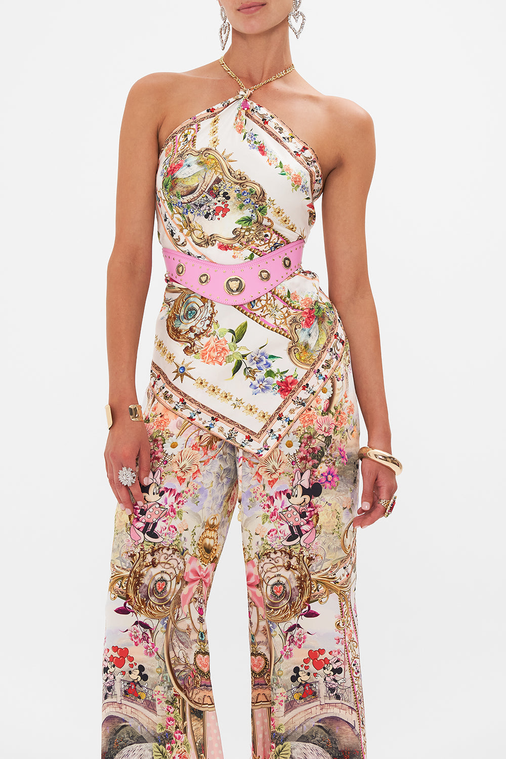 CAMILLA x Disney silk scarf in Minnie Magic Forever print