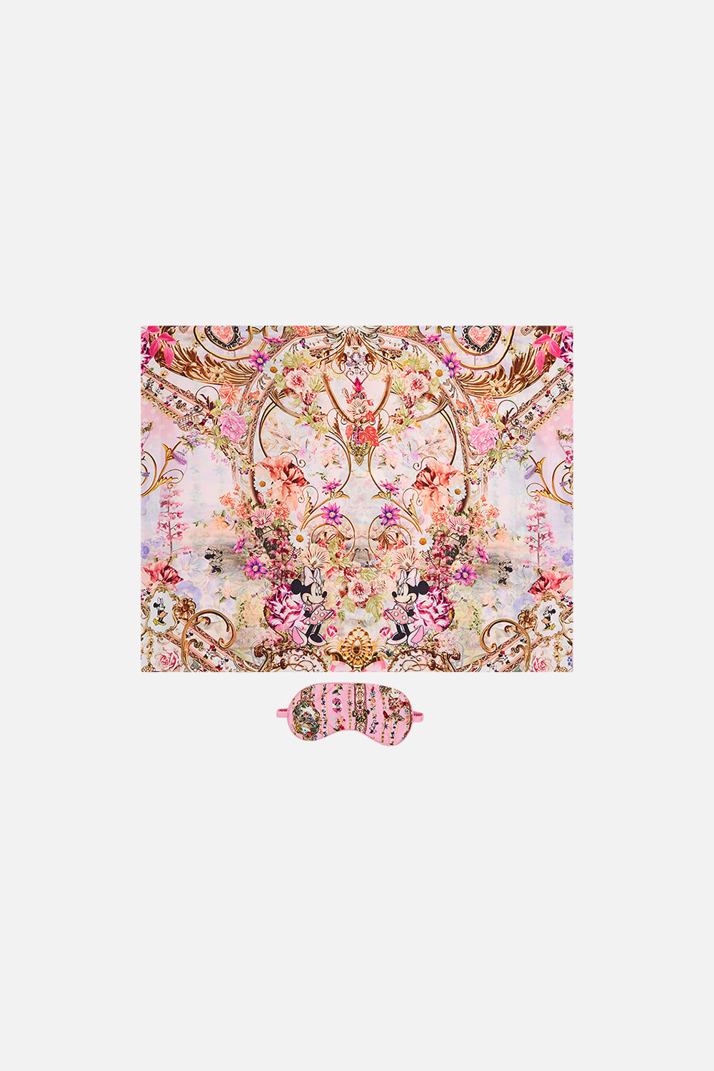 Disney x CAMILLA eye mask and pillow set in Minnie Mouse Magic print