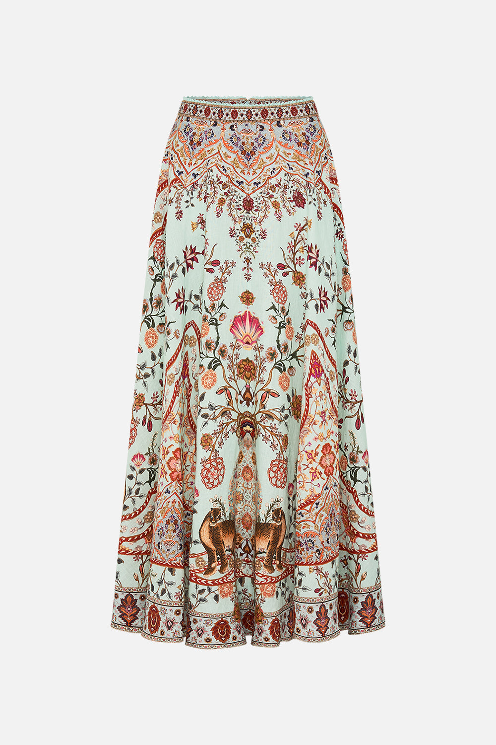 CAMILLA Maxi Circle Skirt in Weaving Worlds print