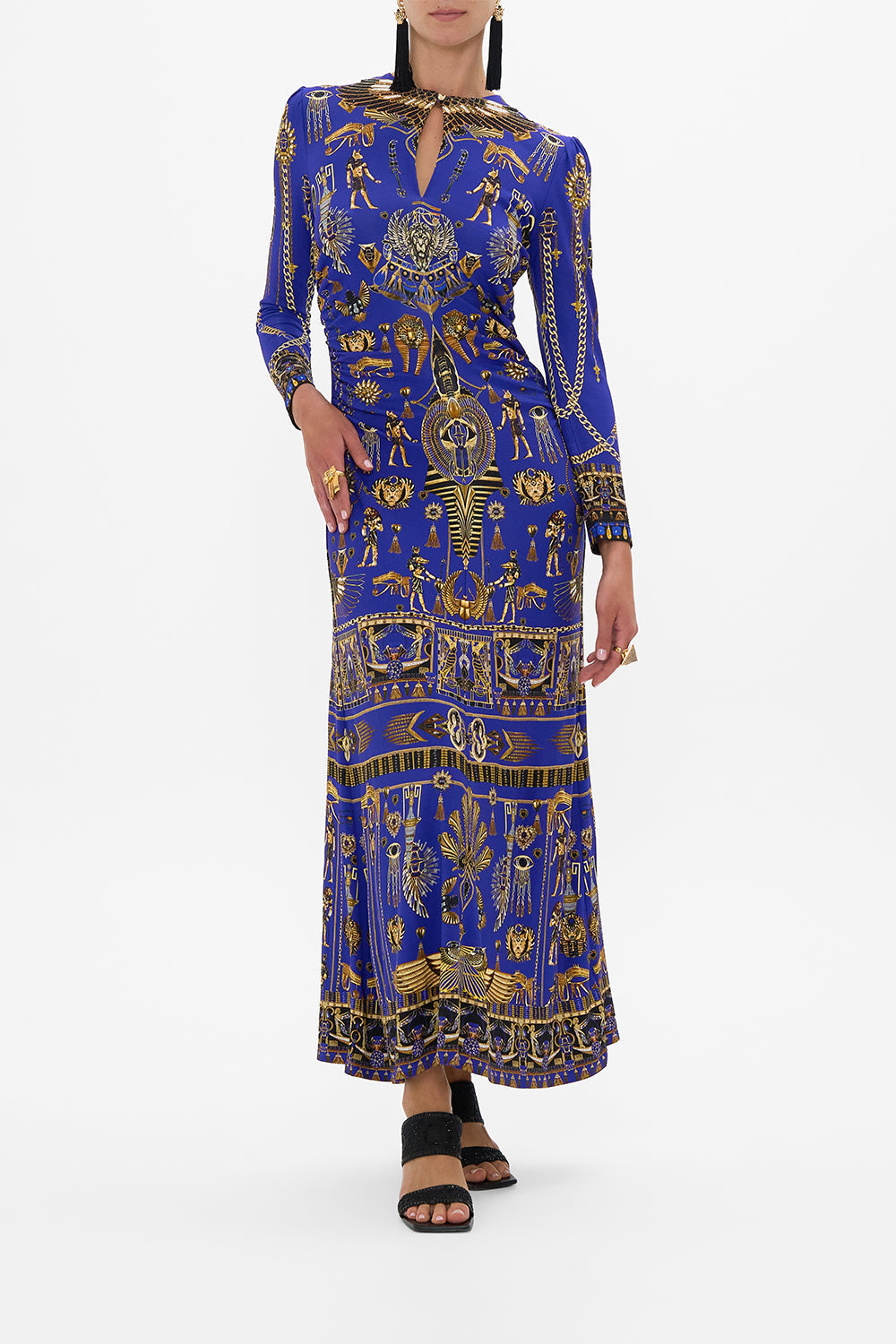 GATHERED JERSEY LONG DRESS MY FAIR PHARAOH