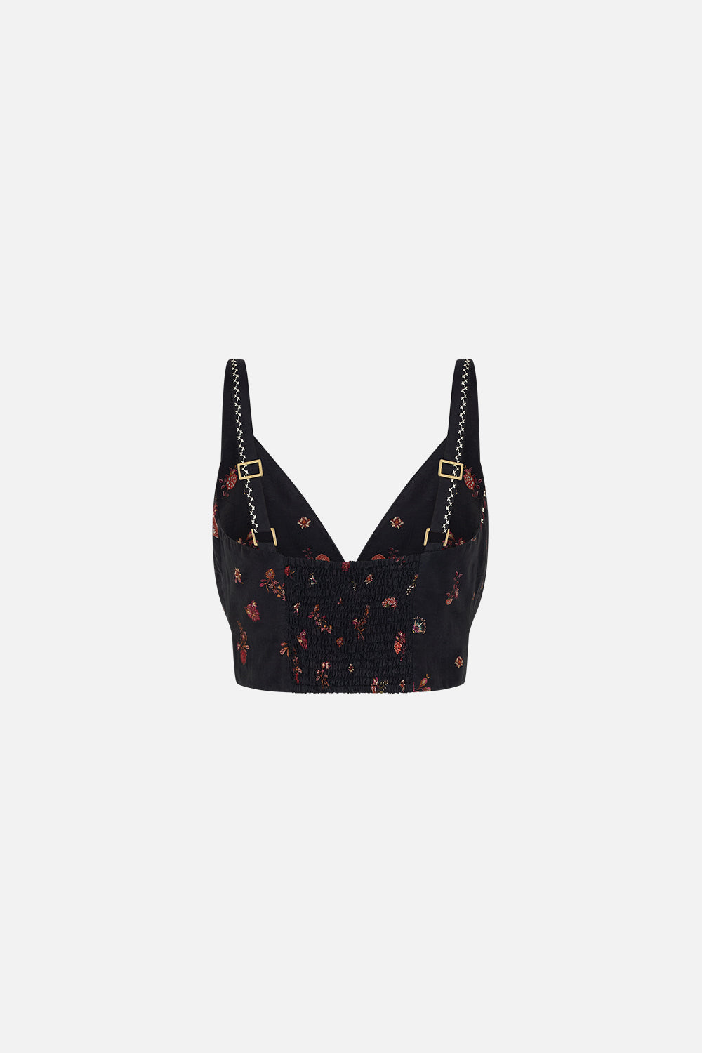 CAMILLA Embroidered Bralette in Loom to Tomb print
