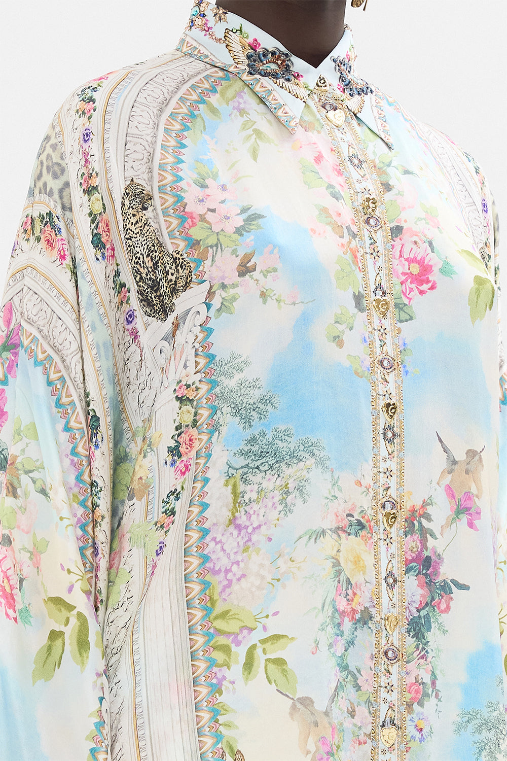 CAMILLA Wide Sleeve Blouse in We Always Have Alexandria Print. 