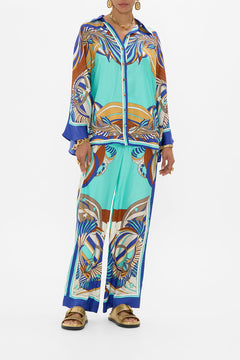 CAMILLA Wide Sleeve Blouse in Oasis Oracle print. 