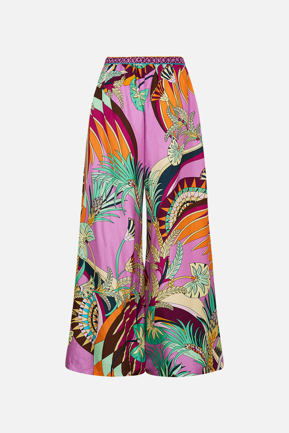 CAMILLA Tuck Front Pant in Giza Goddess print. 