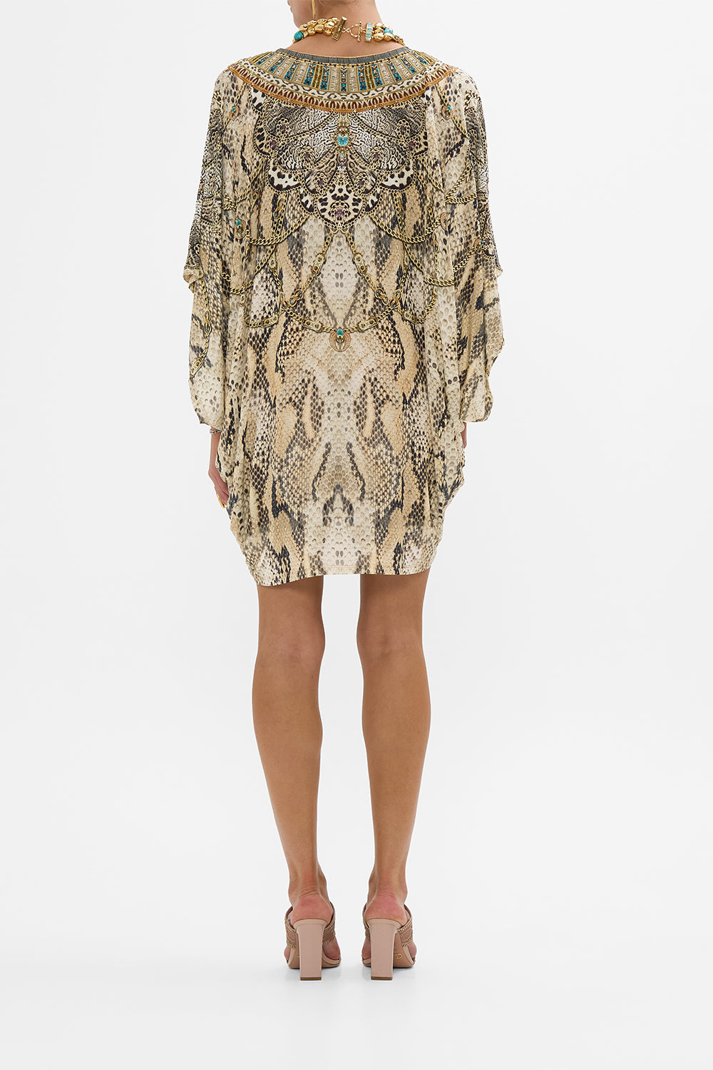 CAMILLA Bat Sleeve Dress The Throne Room print