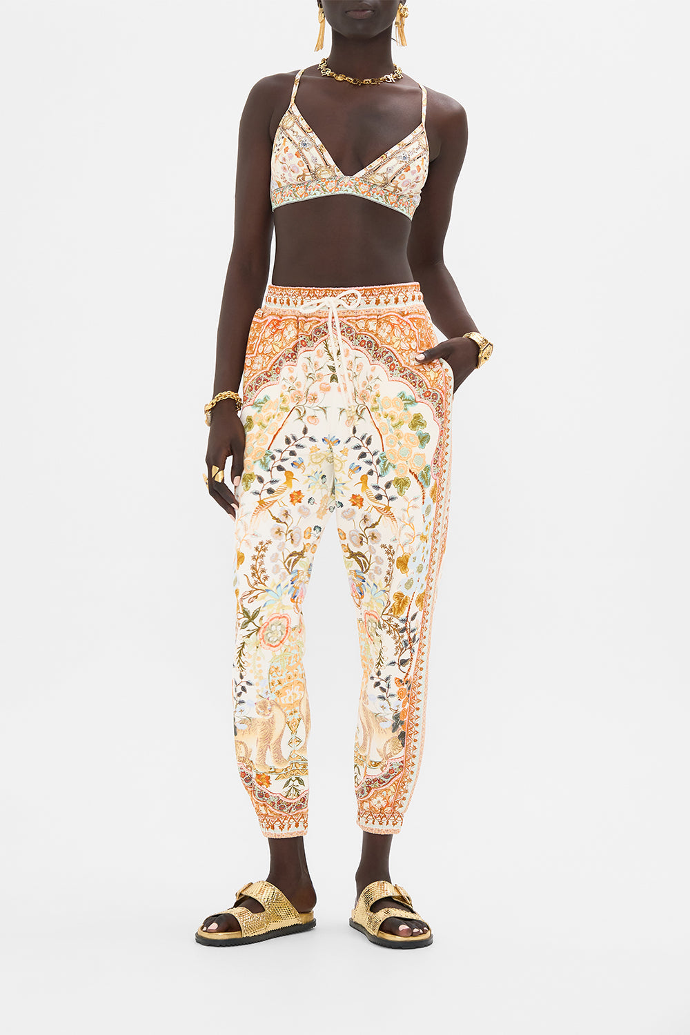 CAMILLA Jersey Track Pant in Honour of Heirlooms print