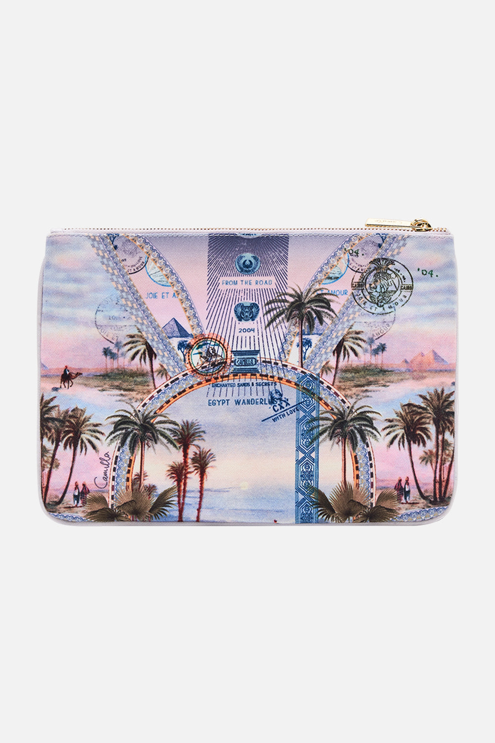 CAMILLA small canvas cluth in Call me in Cairo print.