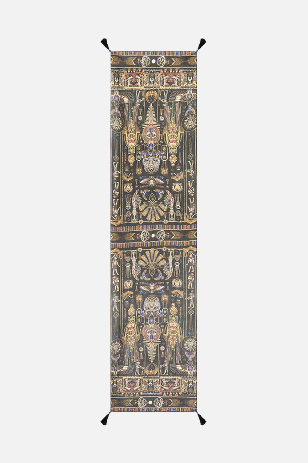 CAMILLA Long Scarf in Cartouche Kingdom print