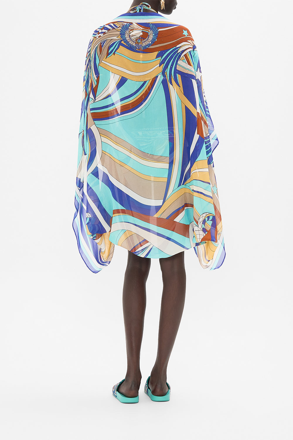 CAMILLA Silk Shrug in Oasis Oracle print.