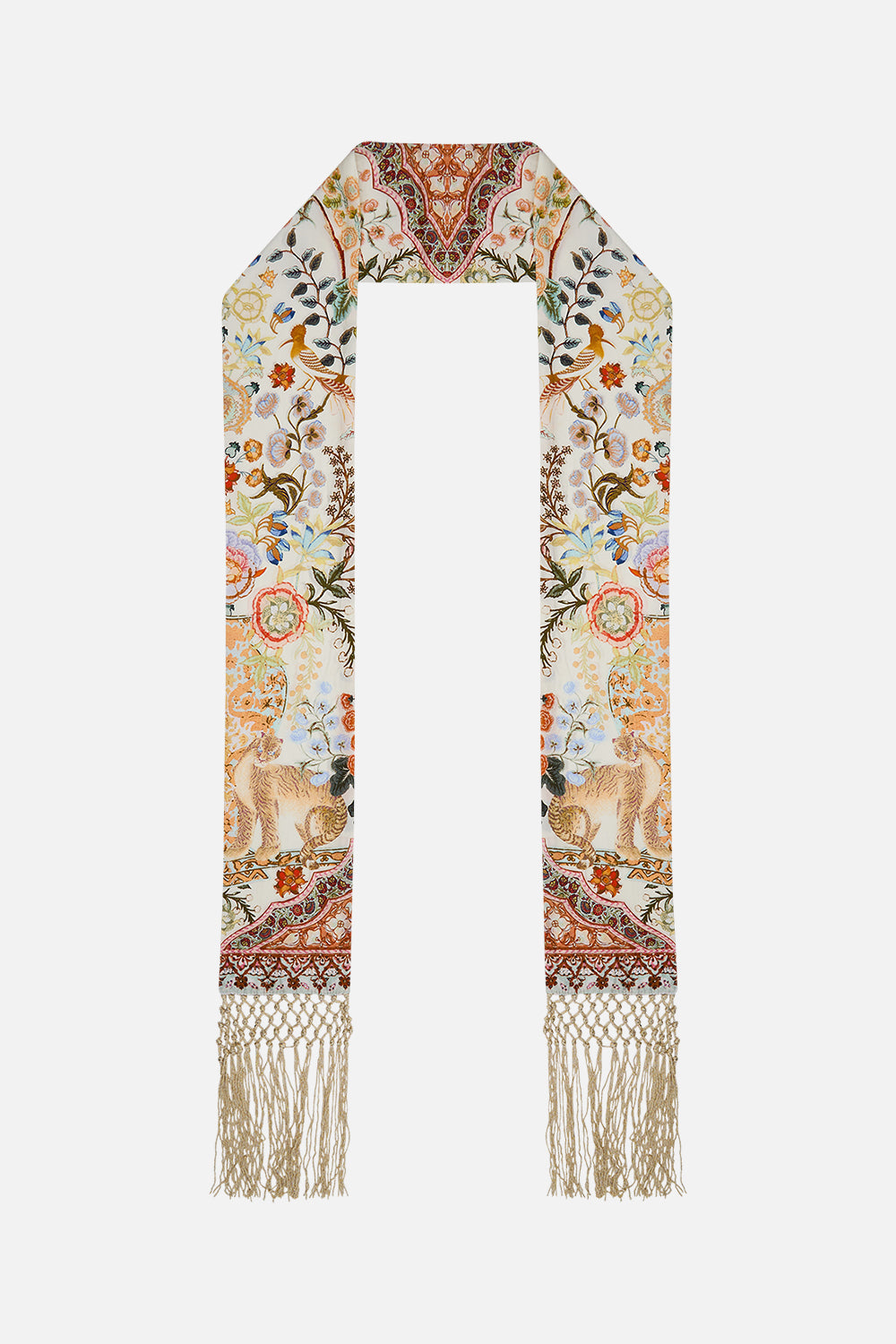 CAMILLA Long Skinny Scarf in Honour of Heirlooms print