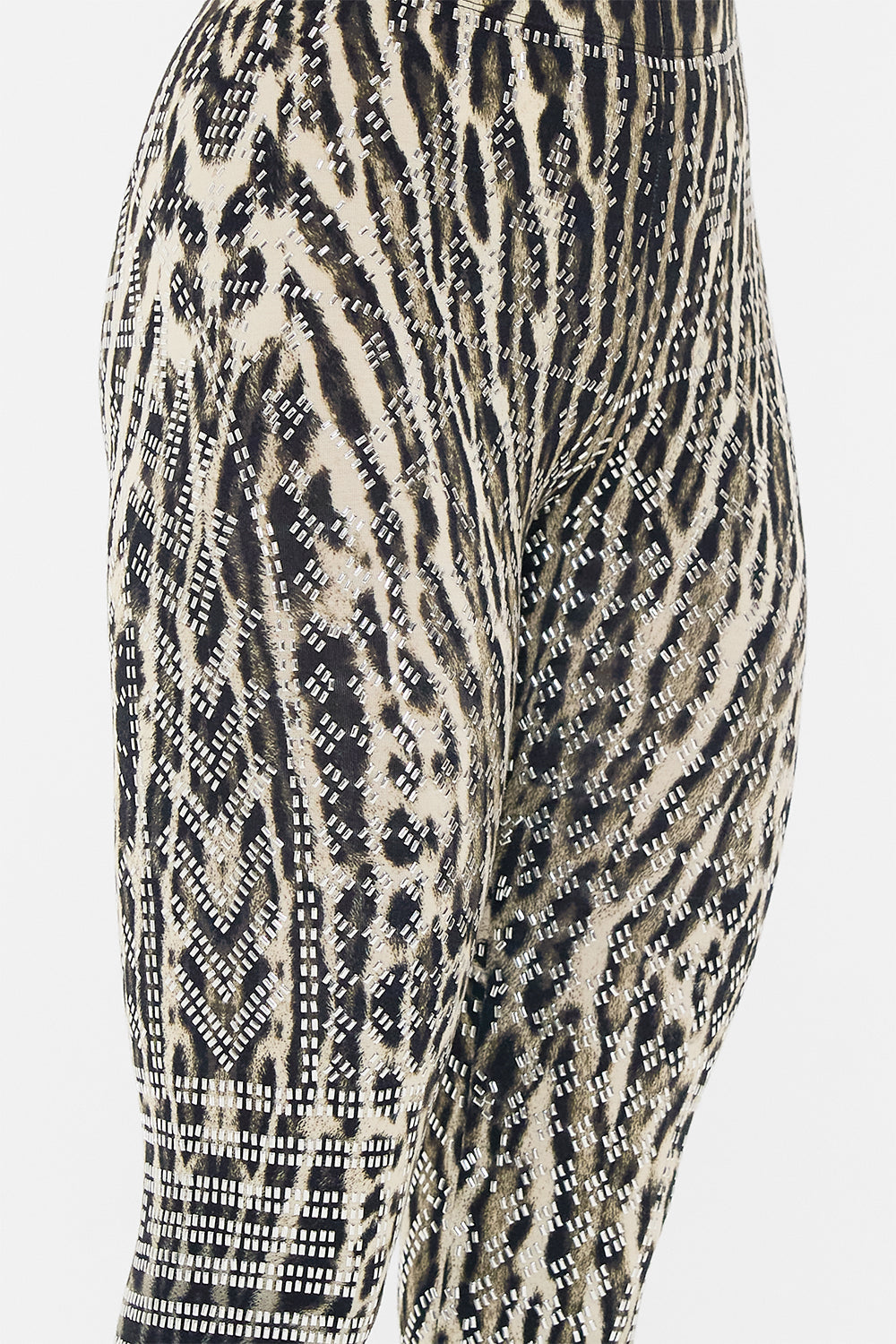 The CAMILLA HOTFIX LEGGINGS CAT WORSHIP in our  print.