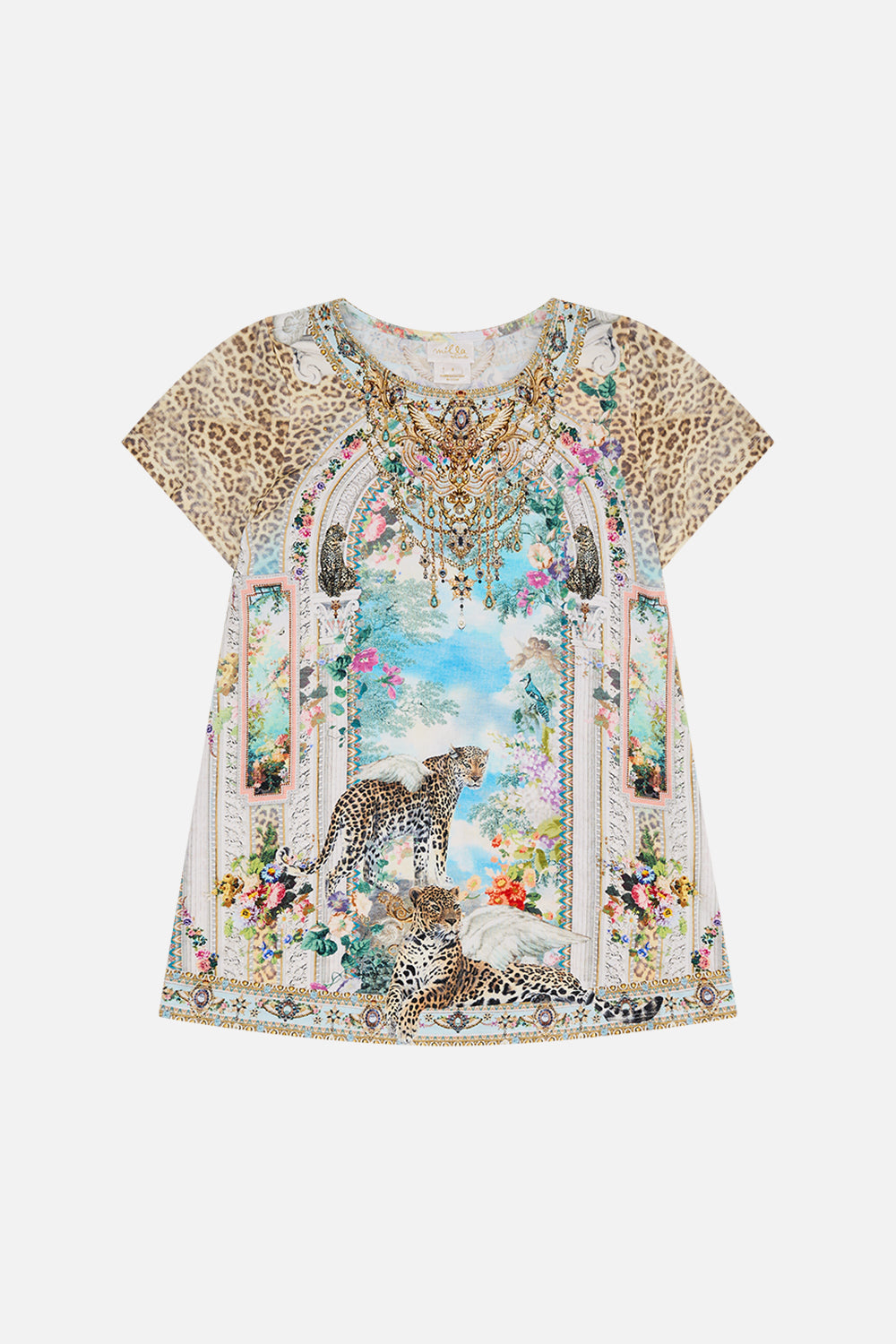 Milla by CAMILLA Floral Kids T Shirt Dress With Flared Hem in We Always Have Alexandria Print. 