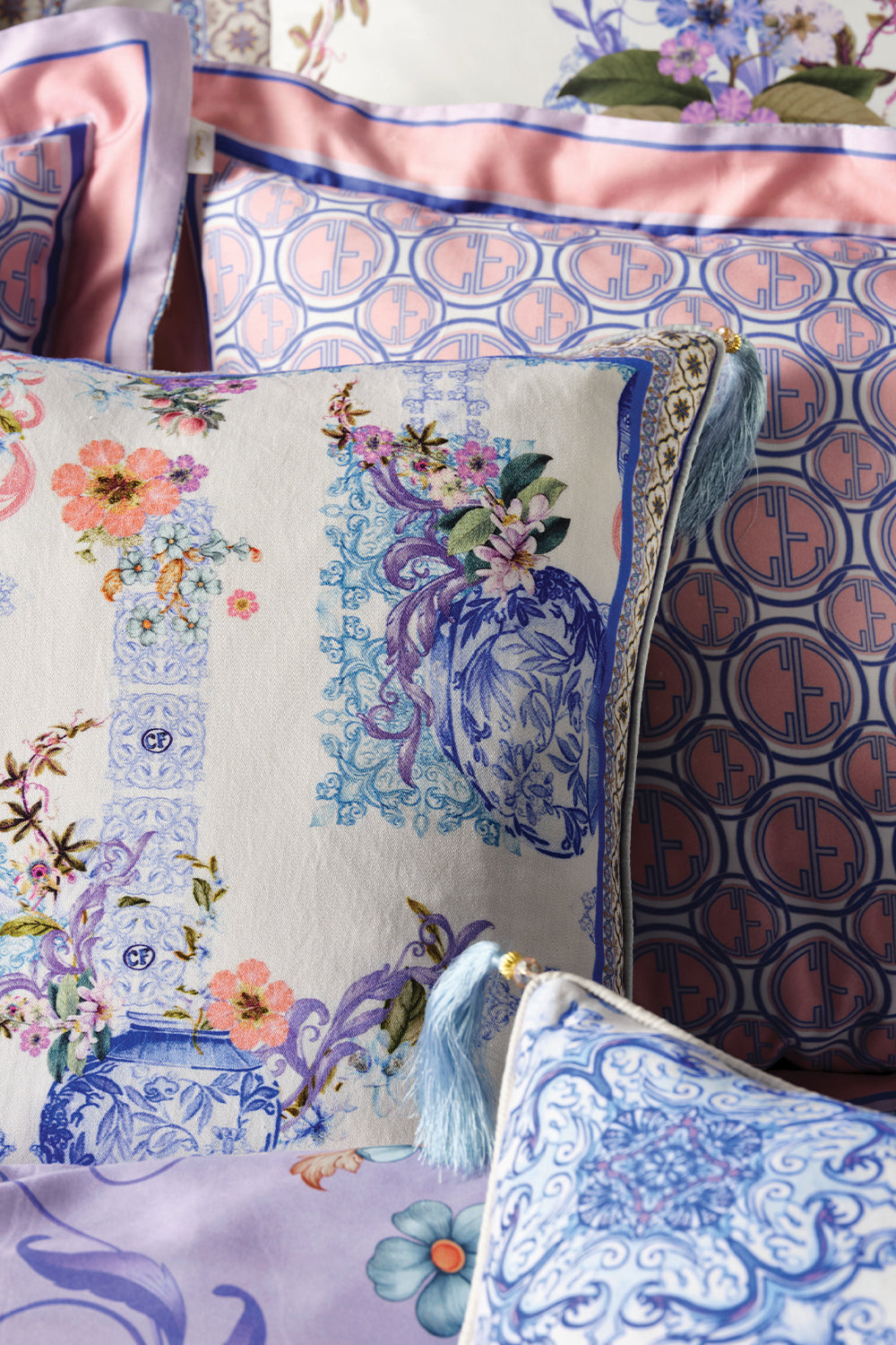 VILLA CAMILLA european sham in Paint Me Positano print