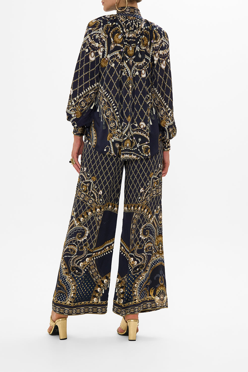 CAMILLA Black Raglan Button Up Shirt in Dance with the Duke