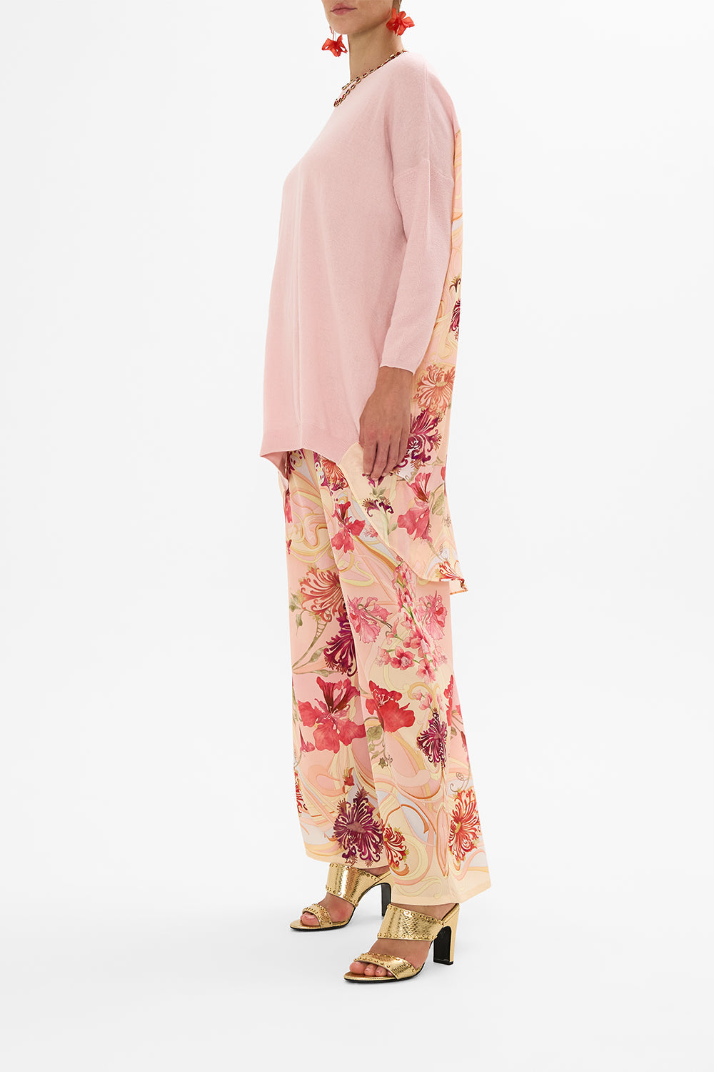 CAMILLA floral  long sleeve jumper in Blossoms And Brushstrokes print.