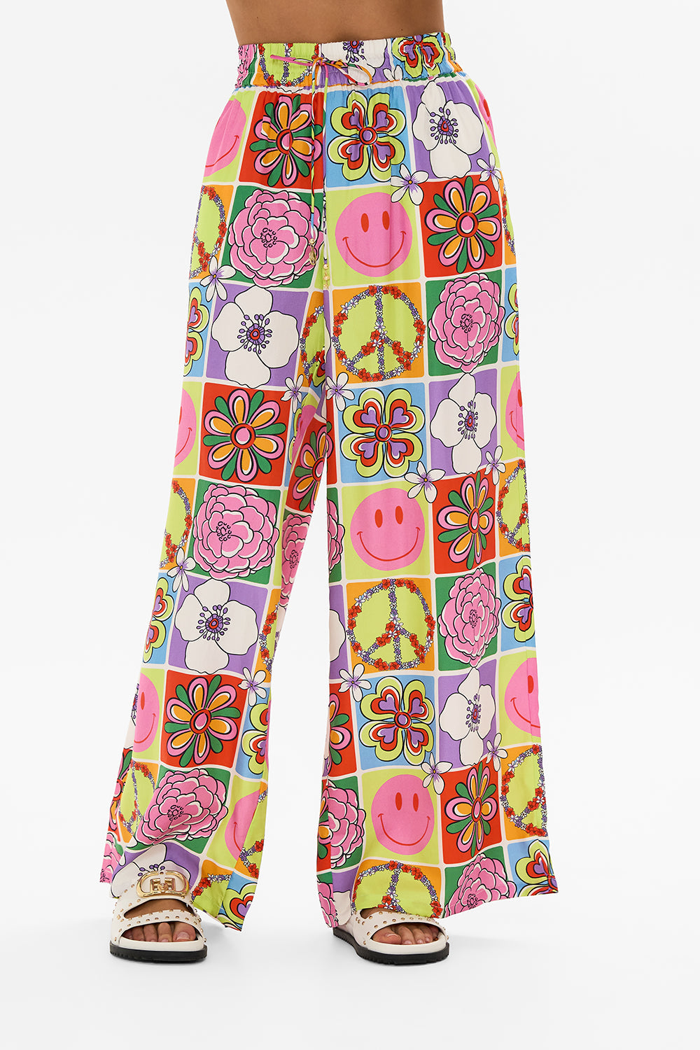 The CAMILLA STRAIGHT LEG PANT COSMIC PRAIRIE in our  print.