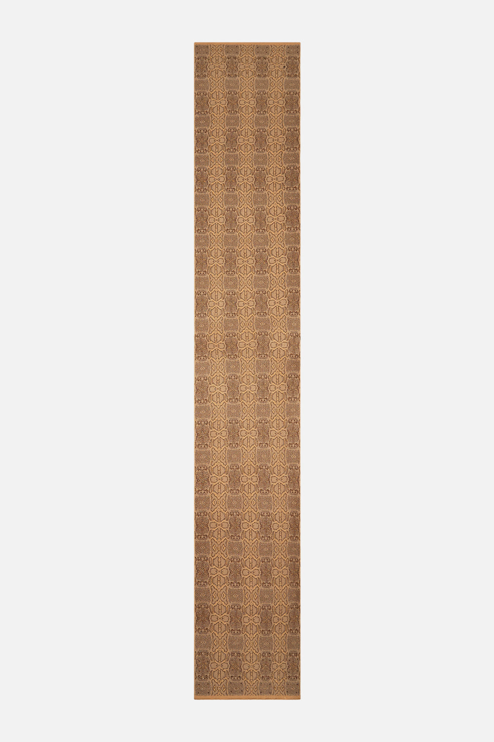 The CAMILLA EMBELLISHED KNIT SCARF VALLEY OF THE KINGS in our  print.