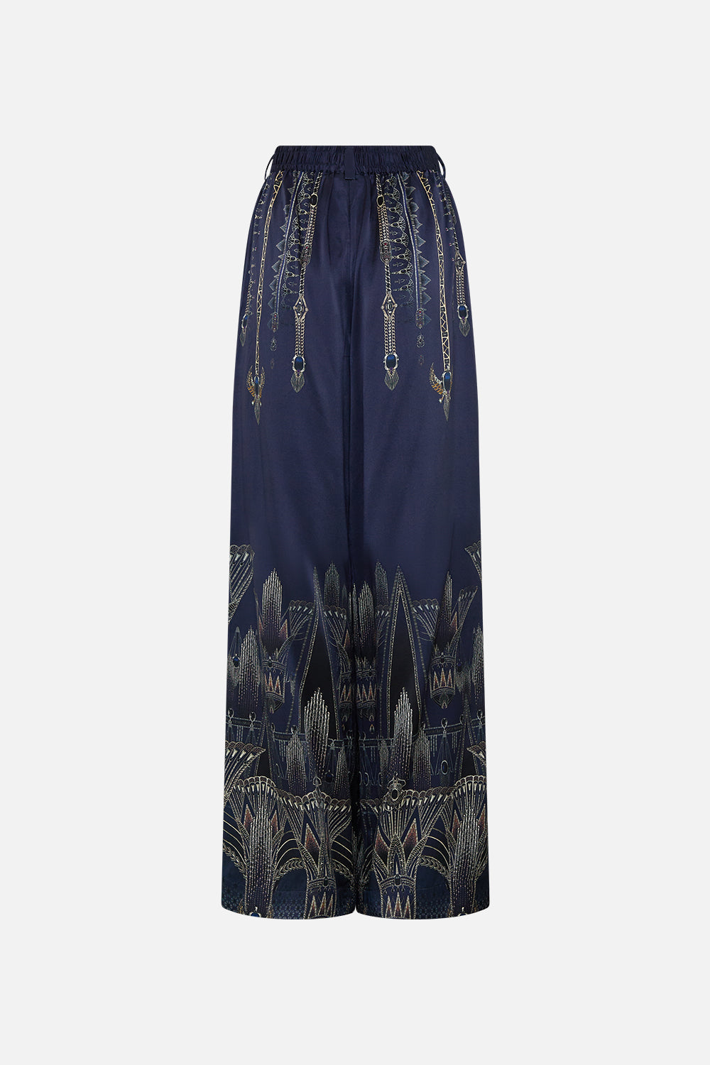 The CAMILLA WIDE LEG WAISTED PANT THE EGYPT EFFECT in our  print.