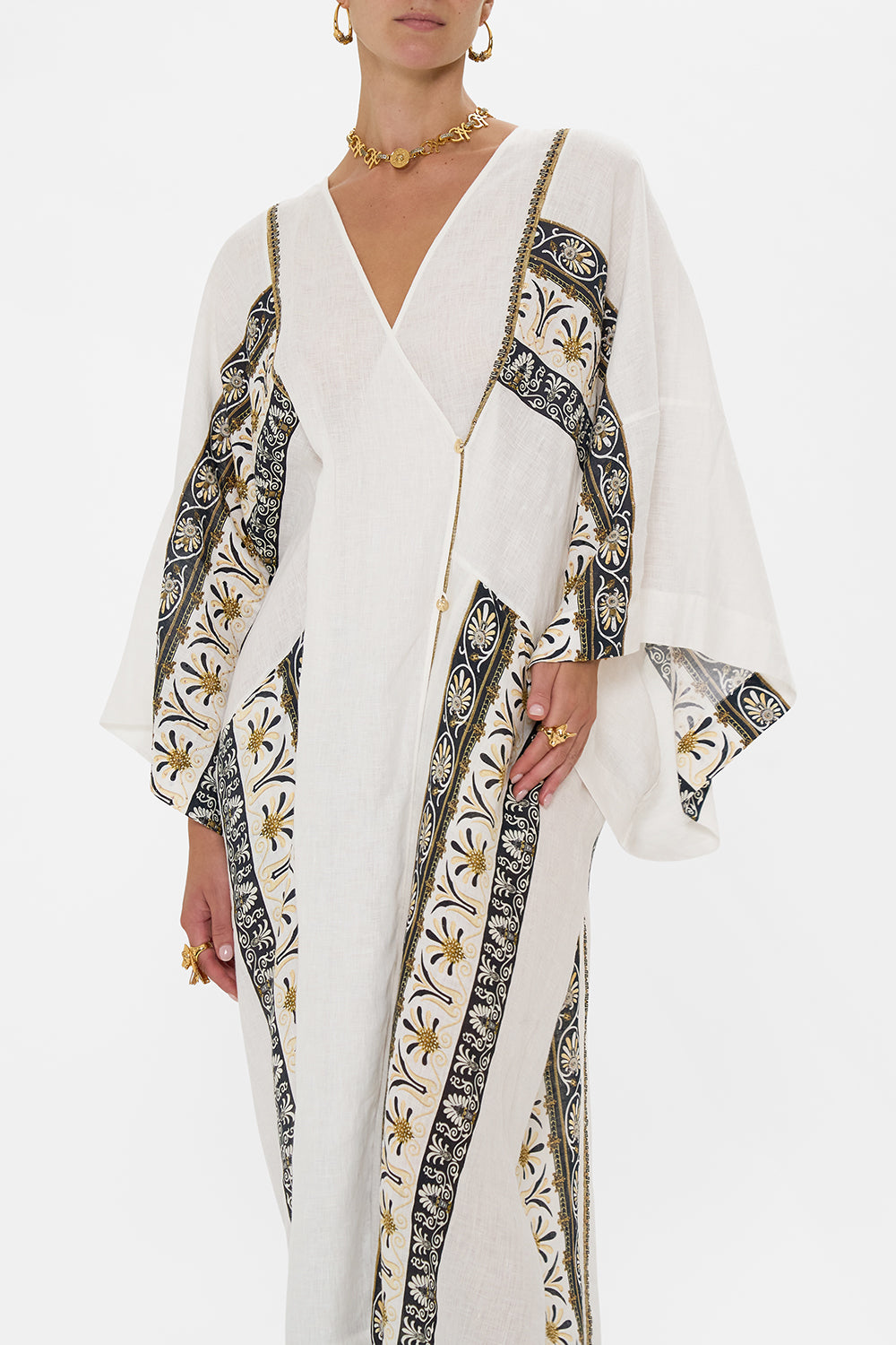 PANELLED WRAP KAFTAN TEMPLES OF DENDARA