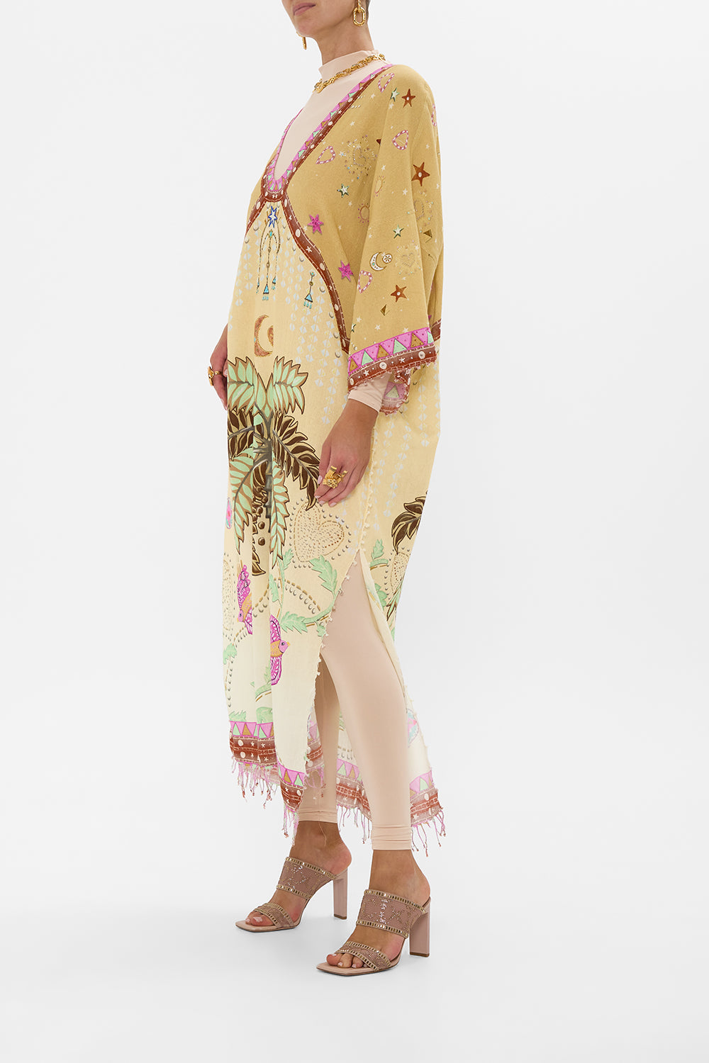 KNOT TRIMMED KAFTAN ASWAN ABSTRACT