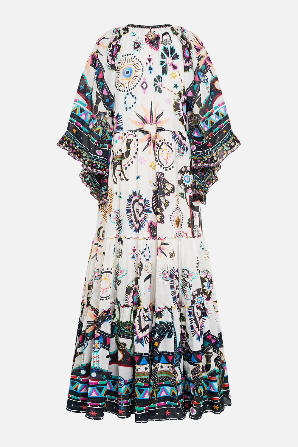 WIDE SLEEVE GATHERED DRESS NUBIAN WONDERLAND