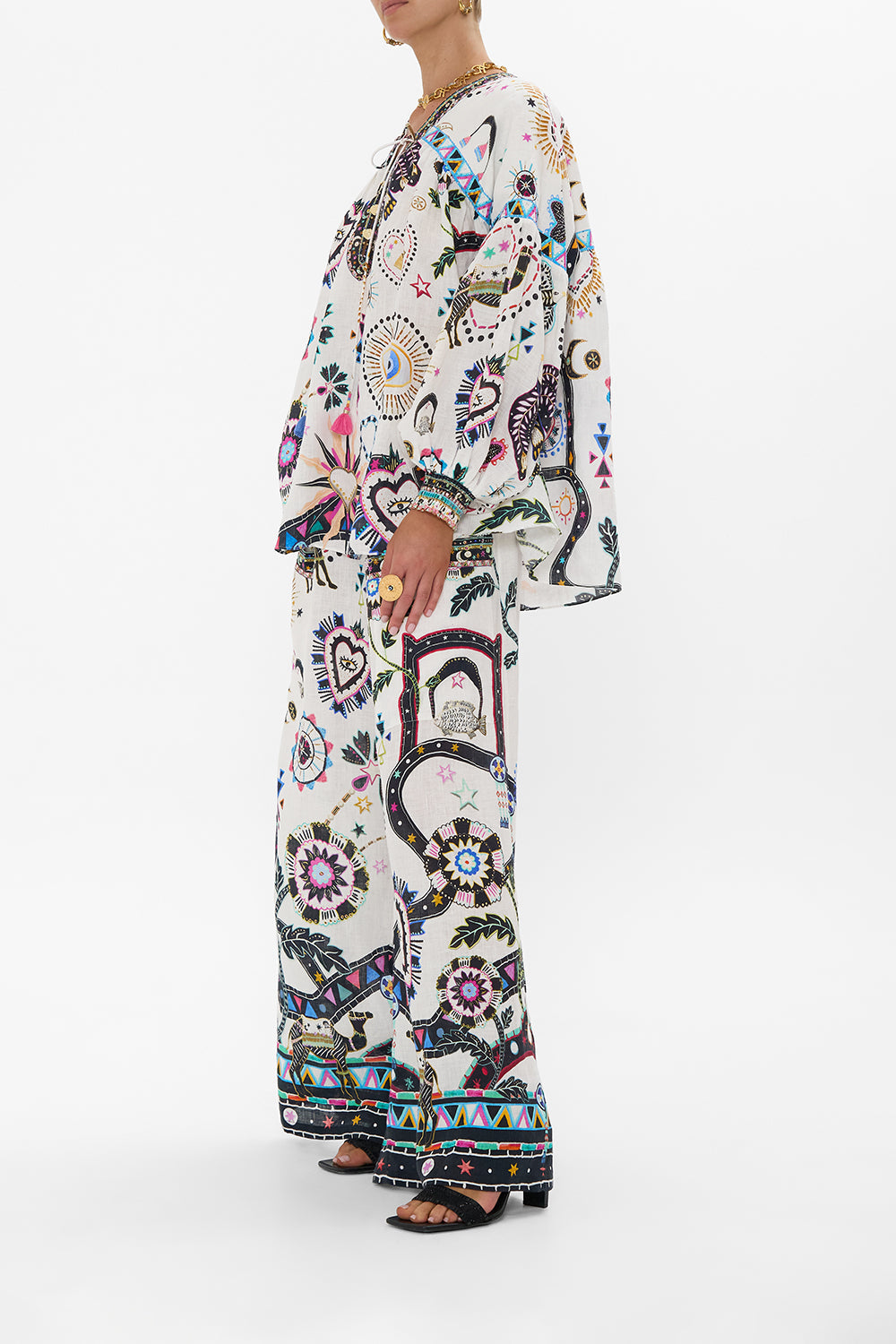 BLOUSON BLOUSE WITH NECK TIE NUBIAN WONDERLAND