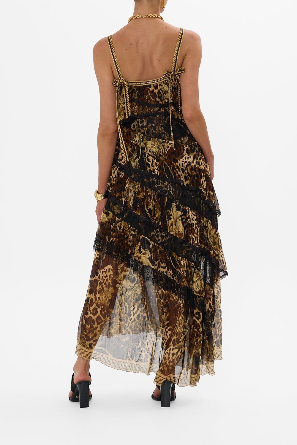 ASYMMETRIC SPLICED LACE DRESS ERA OF EMPIRES